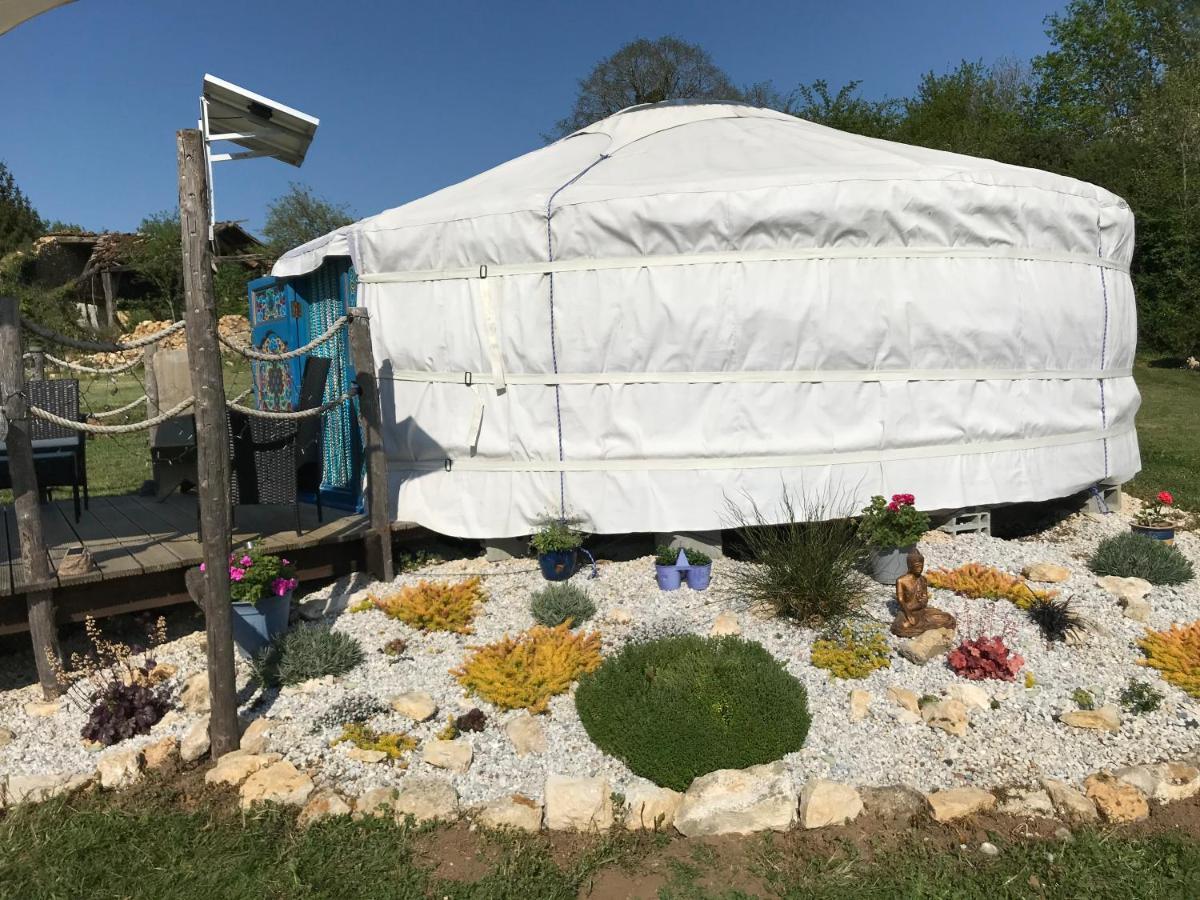 Hotel French Fields Luxury Glamping Original Mongolian Yurt Le-Vieux-Cerier Zewnętrze zdjęcie